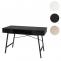 Schreibtisch HWC-E92, Brotisch Computertisch, 3D-Struktur 120x60xcm ~ schwarz