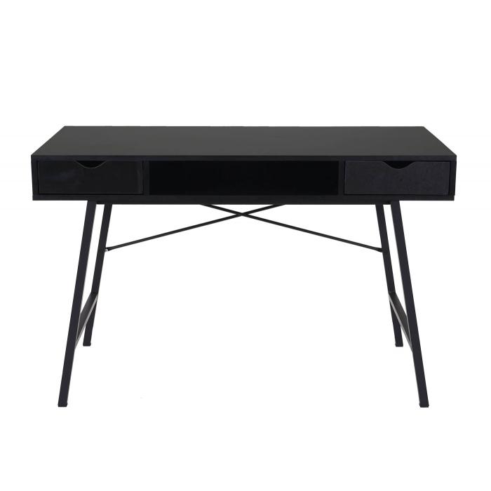 Schreibtisch HWC-E92, Brotisch Computertisch, 3D-Struktur 120x60xcm ~ schwarz