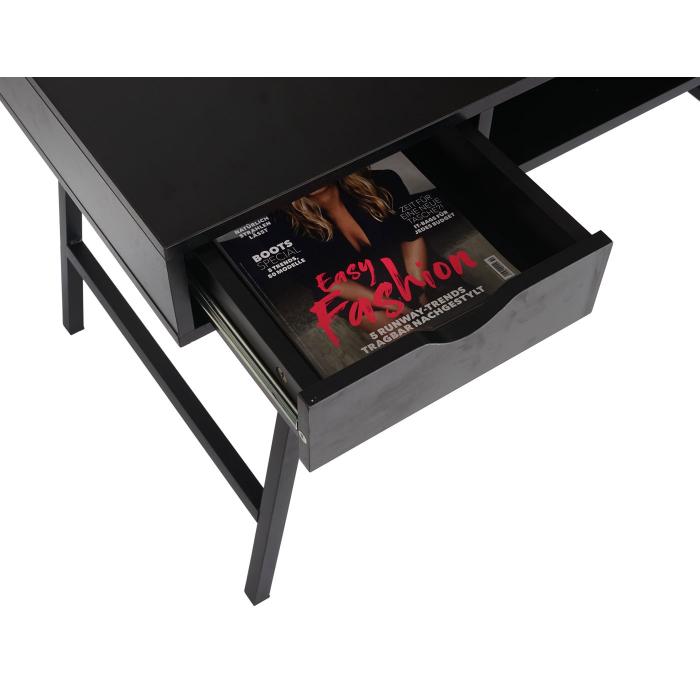 Konsolentisch HWC-E92, Ablagentisch Beistelltisch, 3D-Struktur 100x40cm ~ schwarz