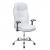 Bürostuhl HWC-F14, Schreibtischstuhl Chefsessel Drehstuhl, 150kg belastbar Kunstleder ~ weiß
