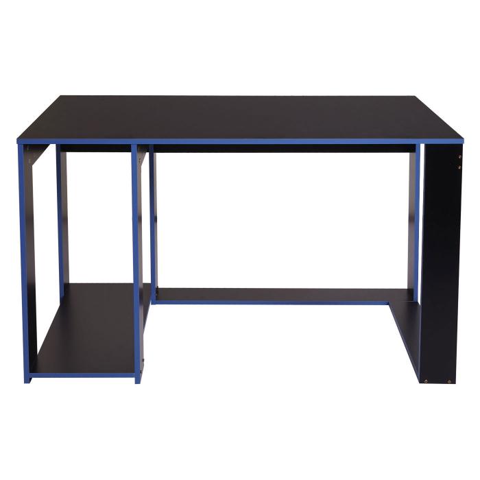 Schreibtisch HWC-J26, Computertisch Brotisch, 120x60x76cm ~ schwarz-blau