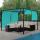 Pergola Baia, Garten Pavillon Terrassenüberdachung, stabiles 6cm-Stahl-Gestell + Schiebedach türkis-blau ~ 3x4m Pergola Baia, Garten Pavillon Terrassenüberdachung, stabiles 6cm-Stahl-Gestell + Schiebedach türkis-blau ~ 3x4m