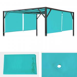 Ersatzbezug fr Dach Pergola Pavillon Baia 3x3m ~ trkis-blau