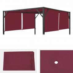 Ersatzbezug fr Dach Pergola Pavillon Baia 3x4m ~ bordeaux-rot