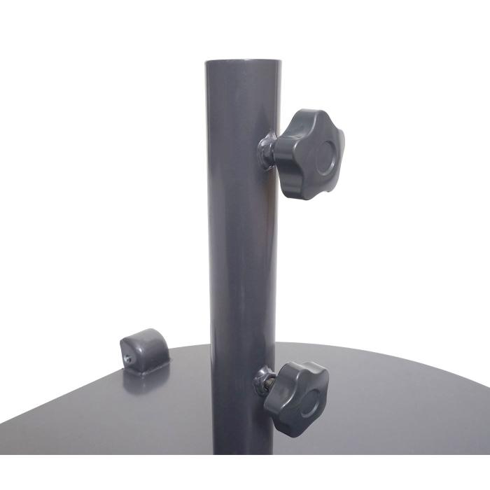 Sonnenschirmstnder HWC-A33, Schirmstnder Sonnenschirmfu Sonnenschirmhalter, rollbar, Metall, 22kg  69cm ~ grau