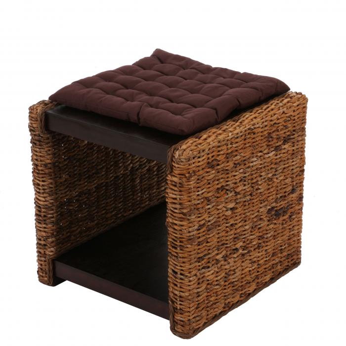 Beistelltisch Nachttisch Sitzhocker Lucca Rattan ~ Bananengeflecht