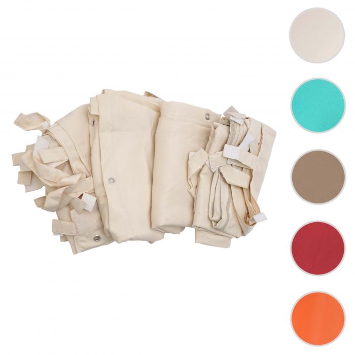 4er-Set Seitenwand fr Pergola HWC-A22, Ersatzseitenwand Pavillon, 3x3m Polyester ~ creme