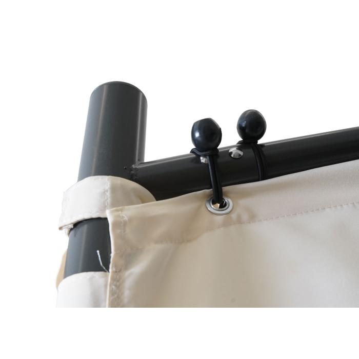 4er-Set Seitenwand fr Pergola HWC-A22, Ersatzseitenwand Pavillon, 3x3m Polyester ~ creme
