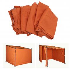 4er-Set Seitenwand fr Pergola HWC-A22, Ersatzseitenwand Pavillon, 3x3m Polyester ~ terracotta