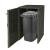 1er WPC-Mülltonnenverkleidung HWC-J28, Premium Mülltonnenbox, Metall Holzoptik, erweiterbar ~ grau