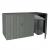 XL 1er-/2er-WPC-Mülltonnenverkleidung Erweiterung HWC-J28, Premium Mülltonnenbox, Metall Holzoptik ~ grau