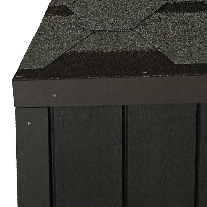 Mlltonnenverkleidung HWC-J29, Mlltonnenbox fr Mllcontainer 660-770L, WPC Metall 172x213x112cm ~ anthrazit