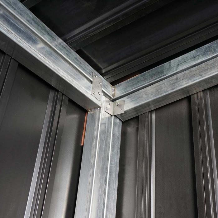 Mlltonnenverkleidung HWC-J29, Mlltonnenbox fr Mllcontainer 660-770L, WPC Metall 172x213x112cm ~ anthrazit