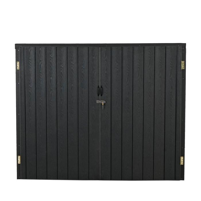 Mlltonnenverkleidung HWC-J29, Mlltonnenbox fr Mllcontainer 660-770L, WPC Metall 172x213x112cm ~ anthrazit