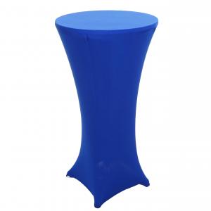 Set Stehtisch + Stehtischhusse HWC-J30, Bistrotisch Tischhusse, klappbar hhenverstellbar  60cm ~ Husse blau