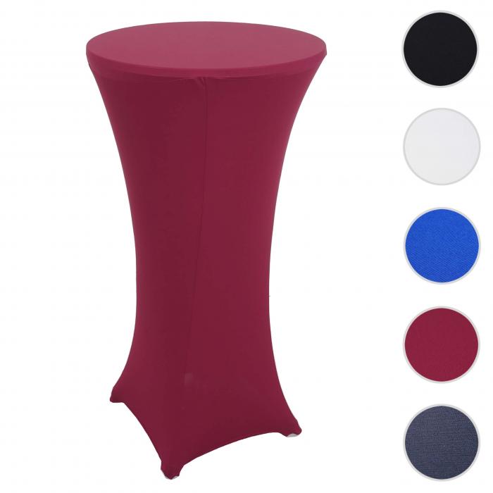 Set Stehtisch + Stehtischhusse HWC-J30, Bistrotisch Tischhusse, klappbar hhenverstellbar  60cm ~ Husse bordeaux-rot