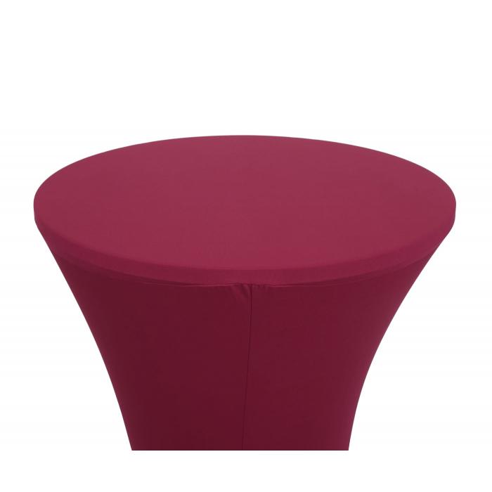 Set Stehtisch + Stehtischhusse HWC-J30, Bistrotisch Tischhusse, klappbar hhenverstellbar  60cm ~ Husse bordeaux-rot