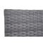 Poly-Rattan Garnitur HWC-F55, Balkon-/Garten-/Lounge-Set Sofa Sitzgruppe ~ grau, Kissen dunkelgrau