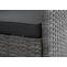 Poly-Rattan Garnitur HWC-F55, Balkon-/Garten-/Lounge-Set Sofa Sitzgruppe ~ grau, Kissen dunkelgrau