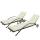 2er-Set Sonnenliege HWC-E27, Relaxliege Gartenliege, Poly-Rattan ~ braun, Kissen creme-beige