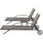 2er-Set Sonnenliege HWC-E27, Relaxliege Gartenliege, Poly-Rattan ~ braun, Kissen creme-beige