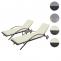 2er-Set Sonnenliege HWC-E27, Relaxliege Gartenliege, Poly-Rattan ~ braun, Kissen creme-beige