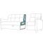 3er Sofa HWC-H23, Loungesofa Dreisitzer Couch, Stecksystem Staufach ~ Stoff/Textil, grau