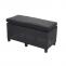 Poly Rattan Garnitur HWC-E96, Garten-/Lounge-Set Sitzgruppe, Spun Poly halbrundes Rattan ~ schwarz, Kissen anthrazit