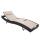 Sonnenliege Savannah, Relaxliege Gartenliege Liege, Poly-Rattan ~ anthrazit, Bezug creme-wei