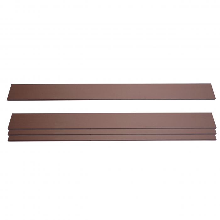 4er Set Latten fr WPC-Sichtschutz Sarthe, Bretter Windschutz, ca. 1qm ~ 180cm, braun
