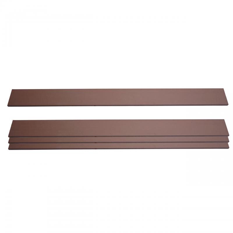 4er Set Latten fr WPC-Sichtschutz Sarthe, Bretter Windschutz, ca. 1qm ~ 180cm, braun