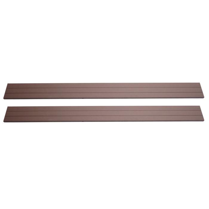 4er Set Latten fr WPC-Sichtschutz Sarthe, Bretter Windschutz, ca. 1qm ~ 180cm, braun