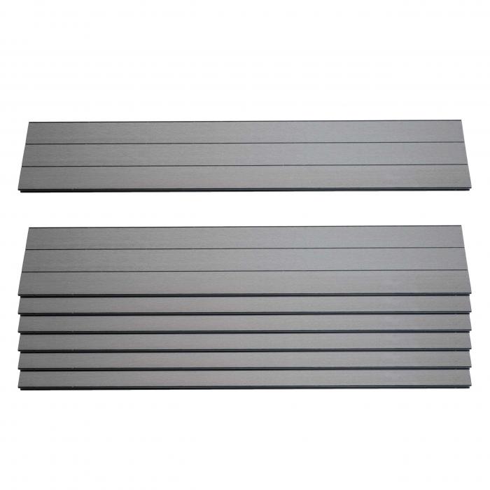7er Set Latten fr WPC-Sichtschutz Sarthe, Bretter Windschutz, ca. 1qm, FSC-zertifiziert ~ 90cm, grau