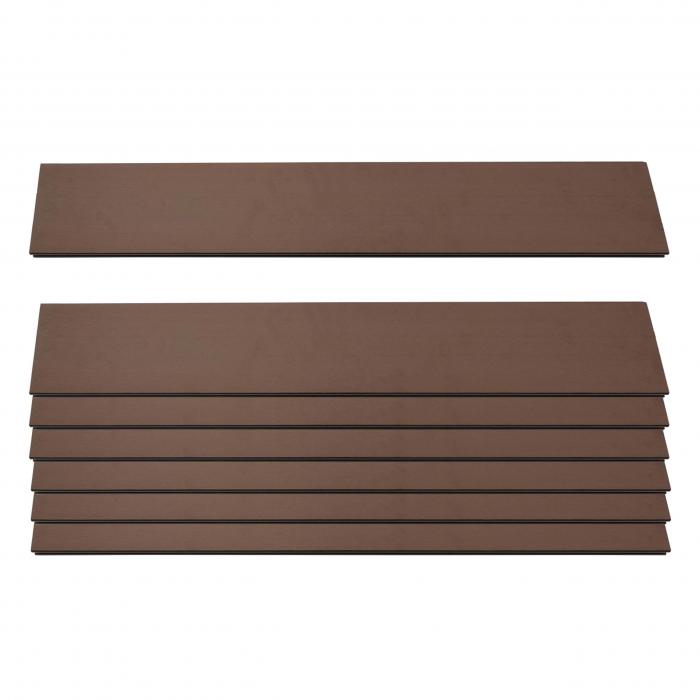 7er Set Latten fr WPC-Sichtschutz Sarthe, Bretter Windschutz, ca. 1qm, FSC-zertifiziert ~ 90cm, braun