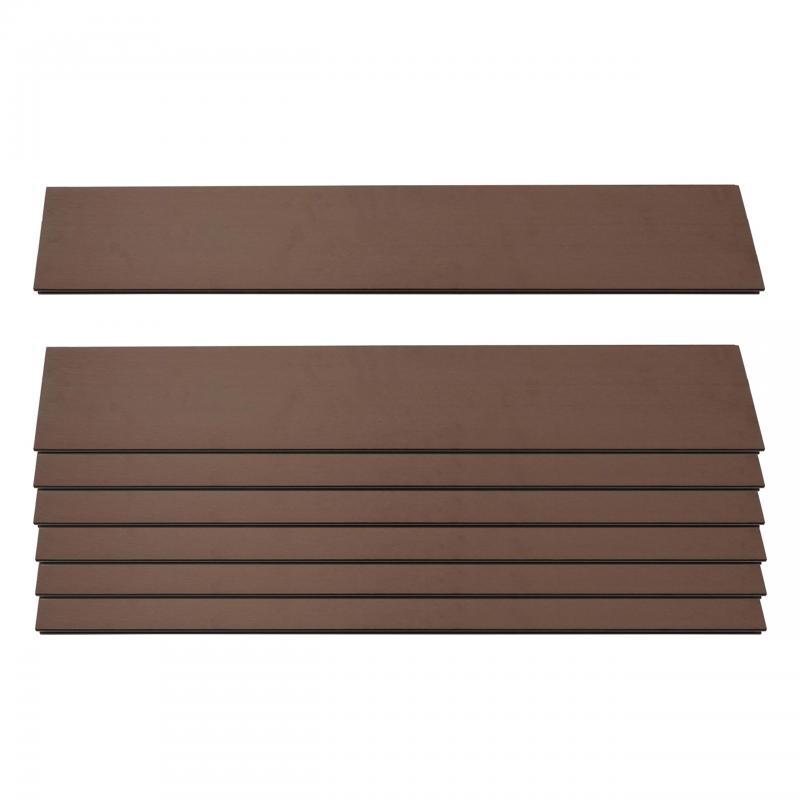 7er Set Latten fr WPC-Sichtschutz Sarthe, Bretter Windschutz, ca. 1qm, FSC-zertifiziert ~ 90cm, braun