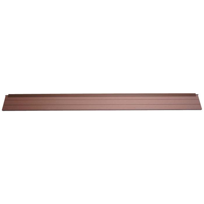 Abschluss-Set fr WPC-Sichtschutz Sarthe, Abschlussprofil Windschutz, Alu-Pfosten ~ 180cm, braun