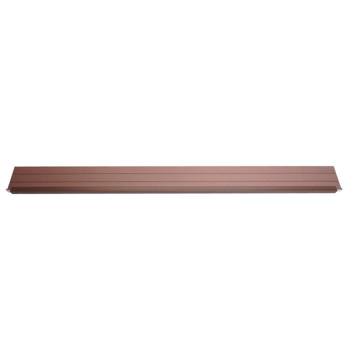Abschluss-Set fr WPC-Sichtschutz Sarthe, Abschlussprofil Windschutz, Alu-Pfosten ~ 180cm, braun