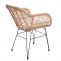 Poly-Rattan Garnitur HWC-G17, Balkon-Set Gartengarnitur Sitzgruppe Stuhl, Seil ~ naturfarben, Kissen creme