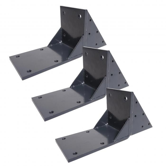 3er-Set Dachsparrenadapter fr Kassetten-Markise T124, Dachsparren Halterung Adapter ~ anthrazit