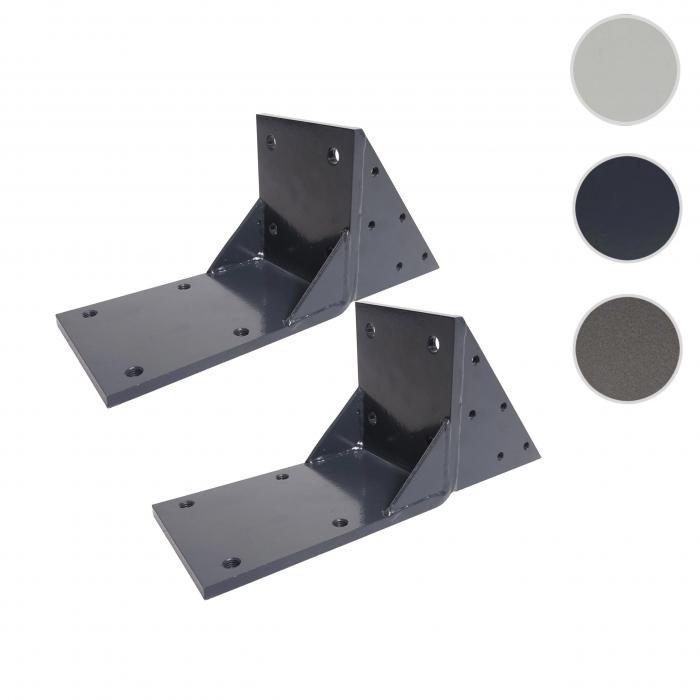 2er-Set Dachsparrenadapter fr Kassetten-Markise T122 T123, Dachsparren Halterung Adapter ~ anthrazit