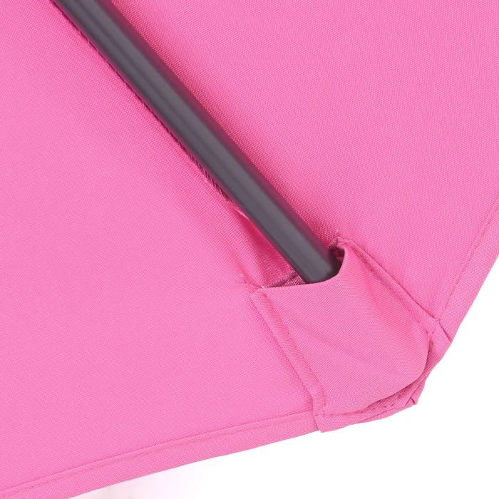 Ampelschirm Acerra, Sonnenschirm Sonnenschutz,  3m neigbar, Polyester/Stahl 11kg ~ pink ohne Stnder