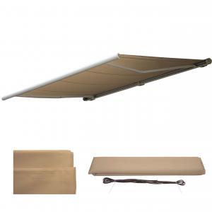 Ersatz-Bezug für Markise T124, Vollkassette Ersatzbezug Sonnenschutz 5x3m ~ Polyester creme