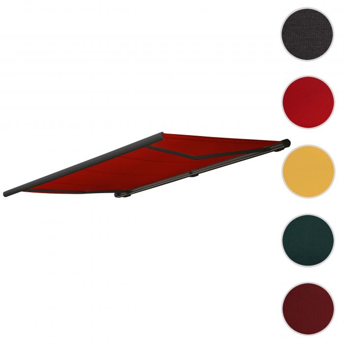 Ersatz-Bezug fr Markise T123, Vollkassette Ersatzbezug Sonnenschutz 4,5x3m ~ Acryl bordeaux-rot