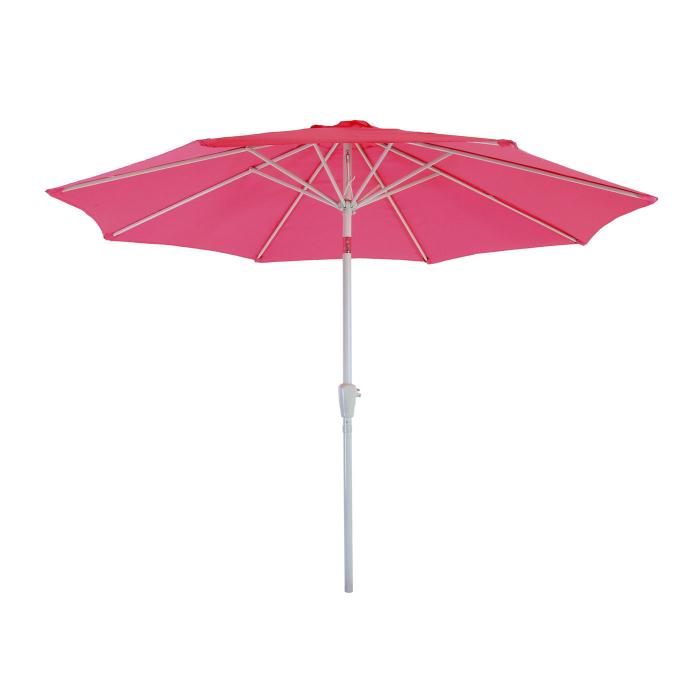 Sonnenschirm N18, Gartenschirm,  2,7m neigbar Polyester/Alu 5kg ~ pink