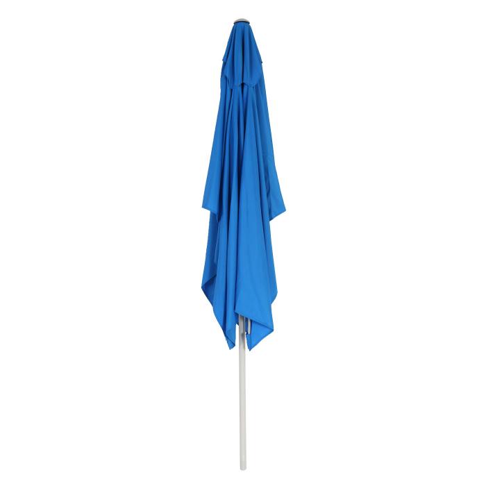 Sonnenschirm N23, Gartenschirm, 2x3m rechteckig neigbar, Polyester/Alu 4,5kg UV-Schutz 50+ ~ blau