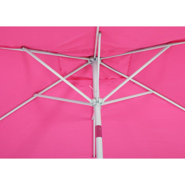 Sonnenschirm N23, Gartenschirm, 2x3m rechteckig neigbar, Polyester/Alu 4,5kg UV-Schutz 50+ ~ pink