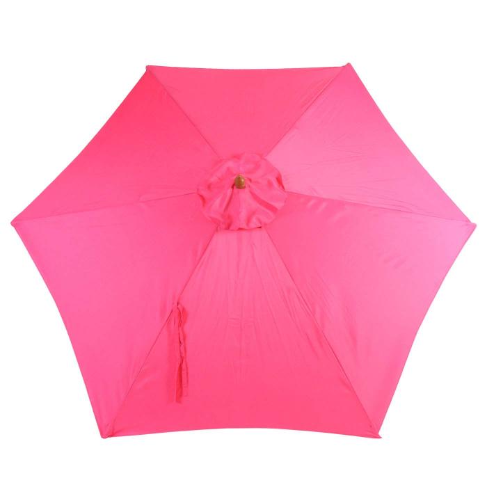 Sonnenschirm Florida, Gartenschirm Marktschirm,  3m Polyester/Holz ~ pink