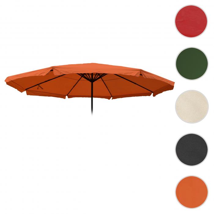 Ersatz-Bezug fr Sonnenschirm Meran Pro, Gastronomie Marktschirm mit Volant  5m, Polyester ~ terracotta