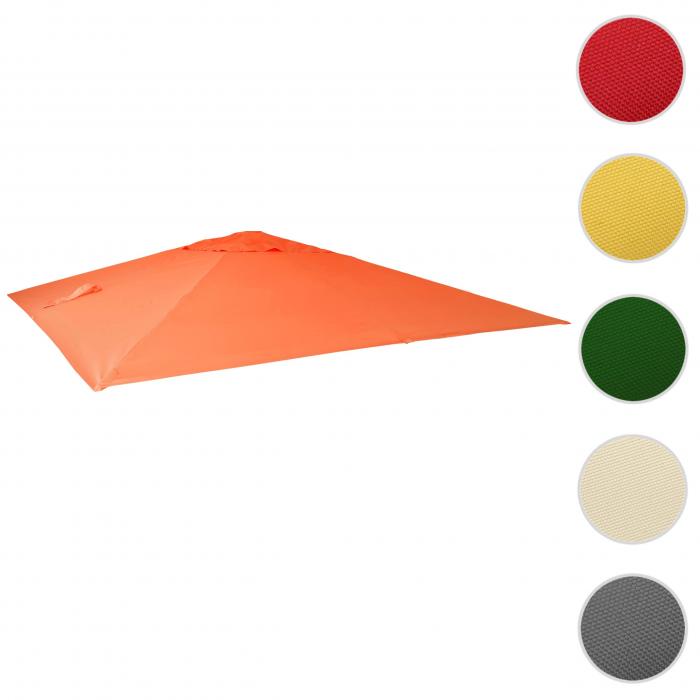 Ersatz-Bezug fr Luxus-Ampelschirm HWC-A96, Sonnenschirmbezug Ersatzbezug, 3x3m (4,24m) Polyester 2,7kg ~ terracotta