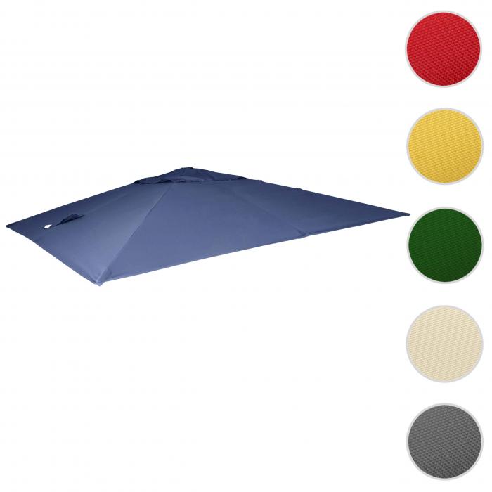 Ersatz-Bezug fr Luxus-Ampelschirm HWC-A96, Sonnenschirmbezug, 3,5x3,5m (4,95m) Polyester 4kg ~ blau